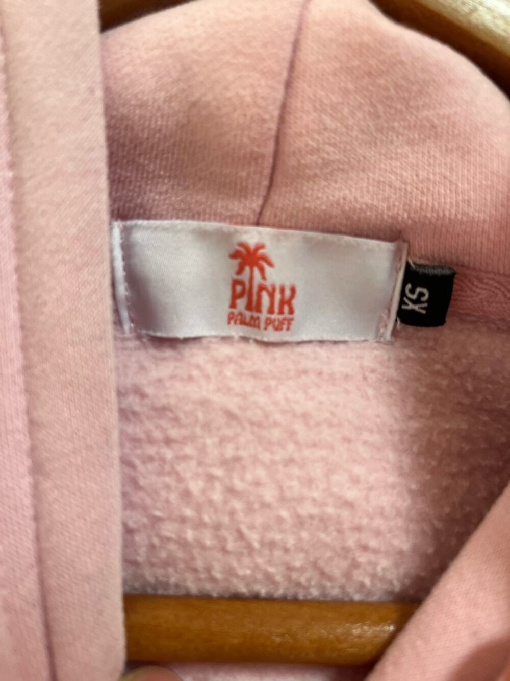 Pink Palm Puff "Everything Comes in Waves" Hoodie in Pink - Picture 3 of 3